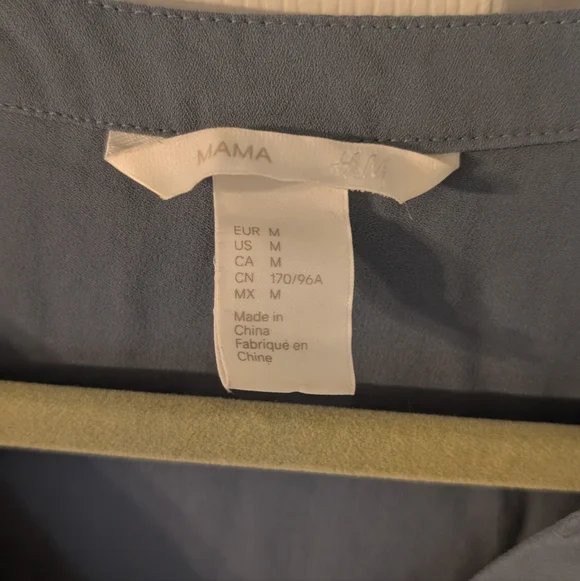 H&M Women's Slate Blue Maternity Blouse - Picture 3 of 4
